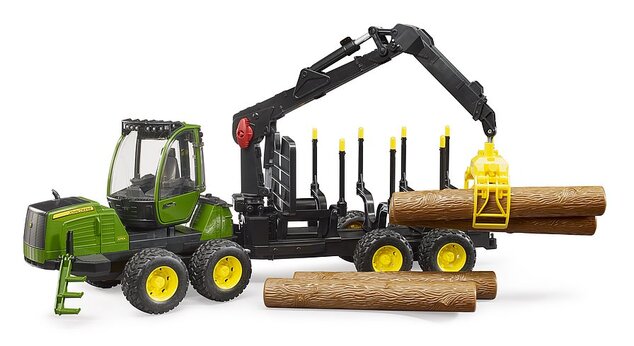 BRUDER 02133 traktor John Deere 1210E s ramenom a 4 kladami