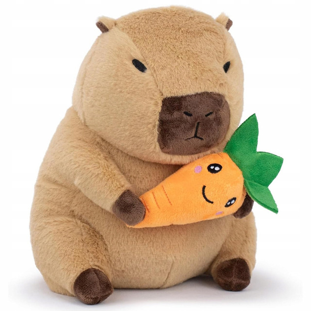KAWAII Kapibara s mrkvom plišana igračka 22 cm