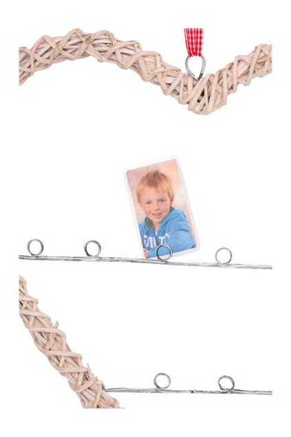 Small Foot Home Dekoration Weidenherz mit Fotohalter
