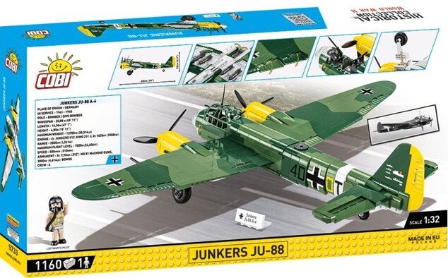 Cobi II WW Junkers Ju-88, 1:32, 1160 k, 1 f