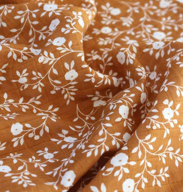 A Little Lovely Company - Mušelínová osuška XL, blossom - caramel