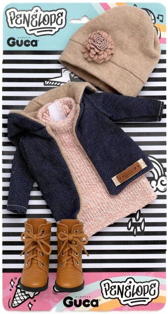 Guca P857 abbigliamento per bambola PENELOPE taglia 34 cm con scarpette