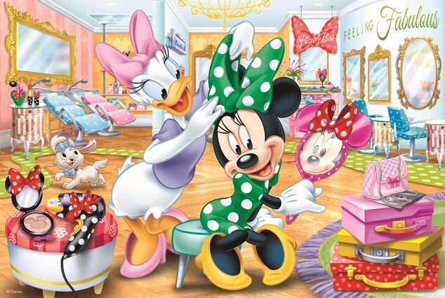 Trefl Puzzle 100 Teile – Minnie im Disney Minnie Schönheitssalon