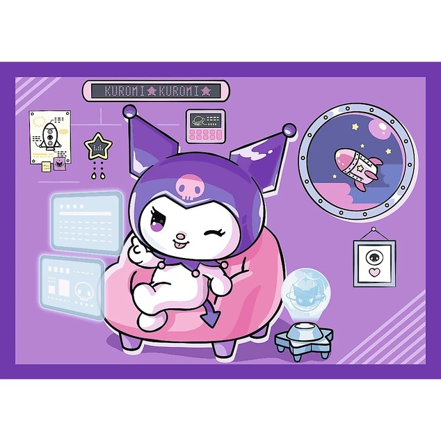Trefl Puzzle 4v1 Deň s Kuromi / Hello Kitty