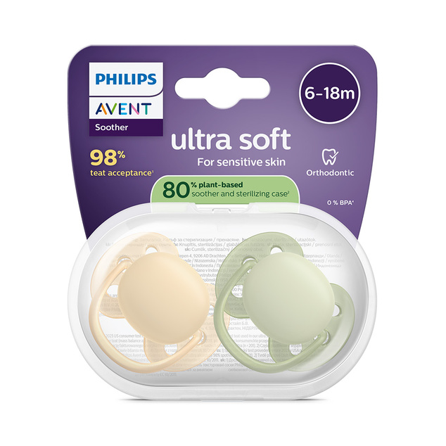 Philips AVENT Schnuller Ultrasoft Premium neutral 6-18m 2 Stk