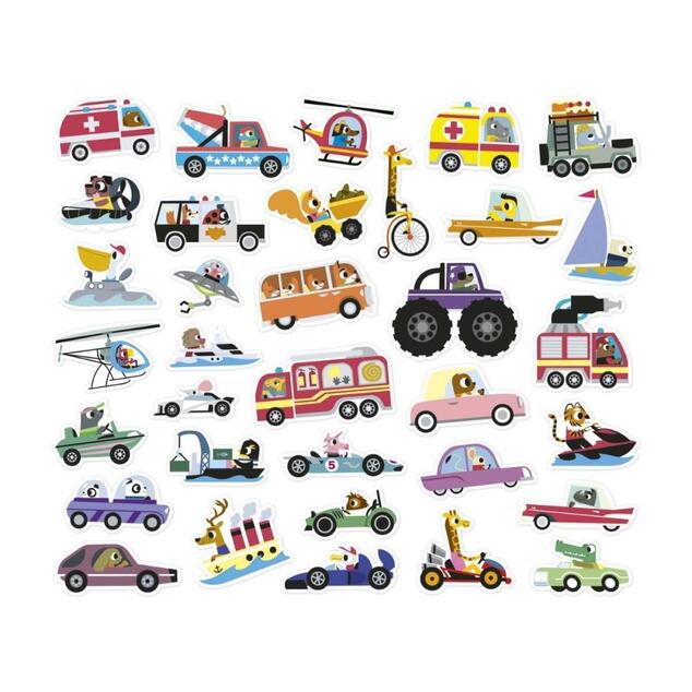 Janod Stickers Samolepky Dopravné prostiedky 200 ks