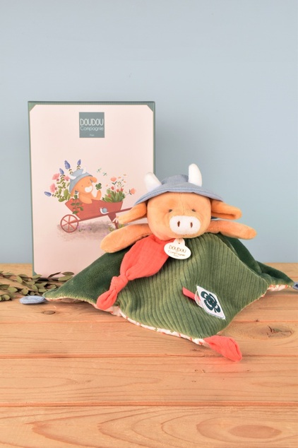 Doudou Darčeková sada Plyšový muchláčik kravička Aneth 27 cm