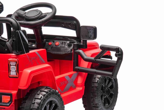 Elektrické autíčko OFFROAD NEW s pohonom zadných kolies, červené, Lítiová batéria