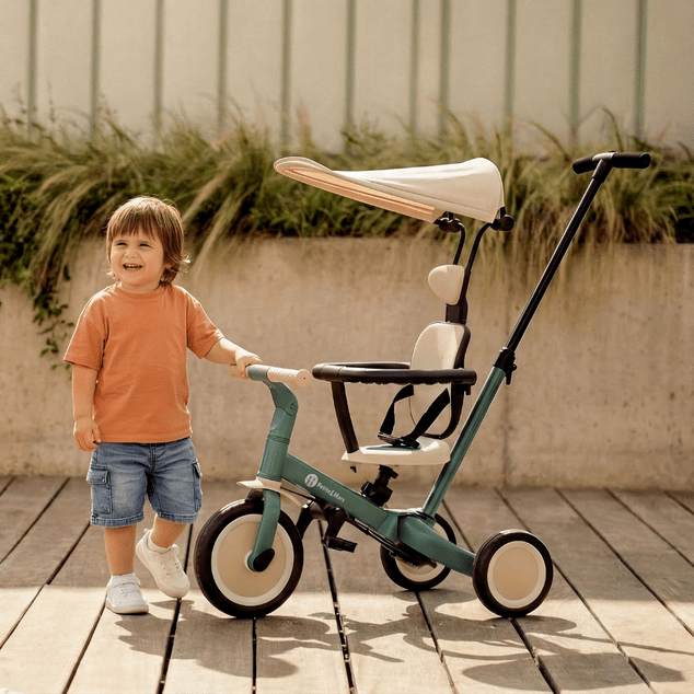 PETITE&amp;MARS Triciclo multifuncional 5 en 1 Turbo Plus Misty Green