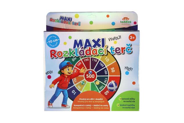 Bersaglio con velcro maxi 70cm pieghevole + 4 palline 31x33x5cm