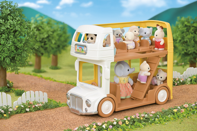 Sylvanian Families Двуетажен училищен автобус