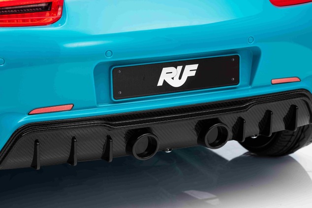 Elektrické autíčko RUF GT 12V, modré, Otváracie dvere, 2.4 GHz diaľkové ovládanie, LED sve