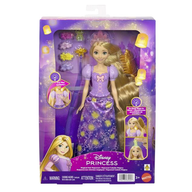 Mattel Disney Princess bambola Rapunzel con capelli luminosi