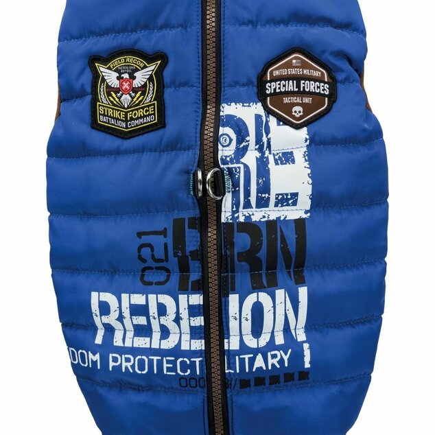 Saint-Malo coat with harness, XS: 30 cm, blue
