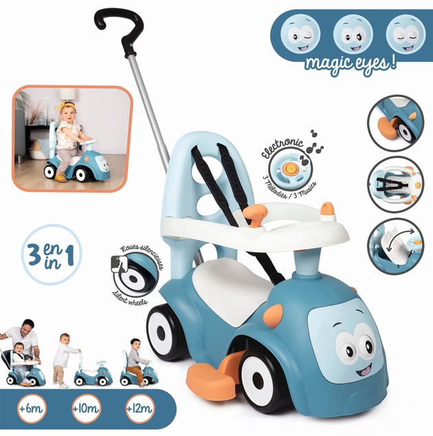 Smoby Odrážadlo Maestro 3v1 modré elektronické