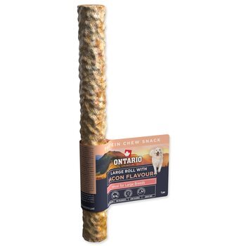 Ontario Protein csemege bacon ízű, nagy rágótekercs 1db 25,4cm