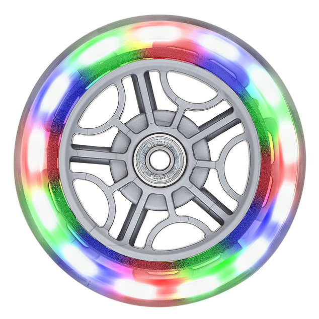 Globber Svietiace kolesá 121mm SET (Red, Green, &amp; Blue)