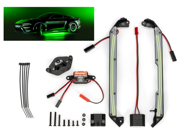 Traxxas LED podsvietenie šasi zelené (pre 4-Tec 2.0, Drift)