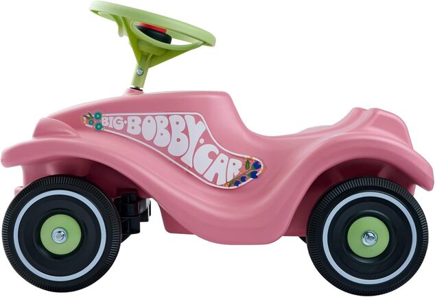 Big Auto izbacivač BIG BOBBY CAR CLASSIC roza sa cvijećem