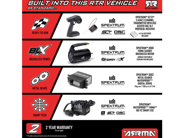Arrma Infraction 223S DSC BLX 1:8 RTR čierna