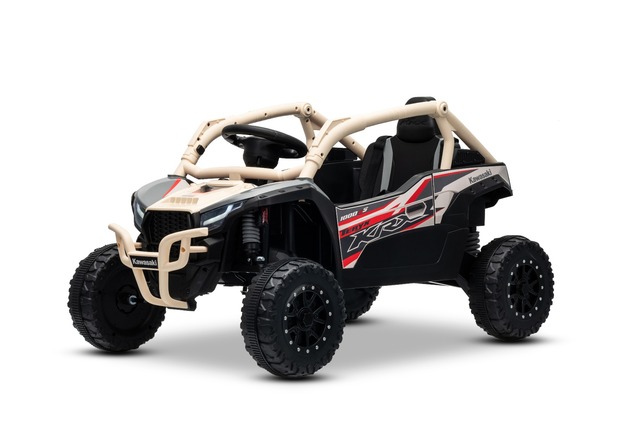 Elektrické autíčko Kawasaki TERYX KRX 1000 12V, khaki, jednomiestne, odpružená zadná nápra