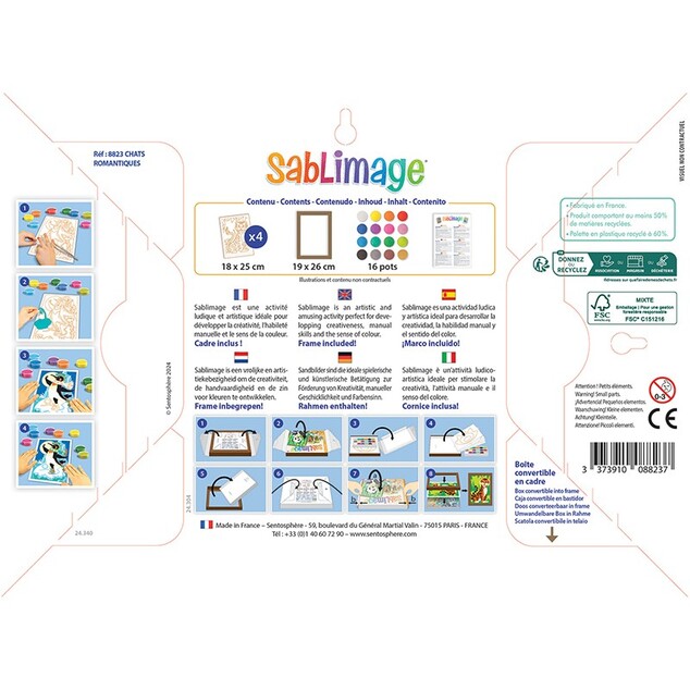 SENTOSPHERE Sablimage Concept Box Pieskové obrázky Mačky