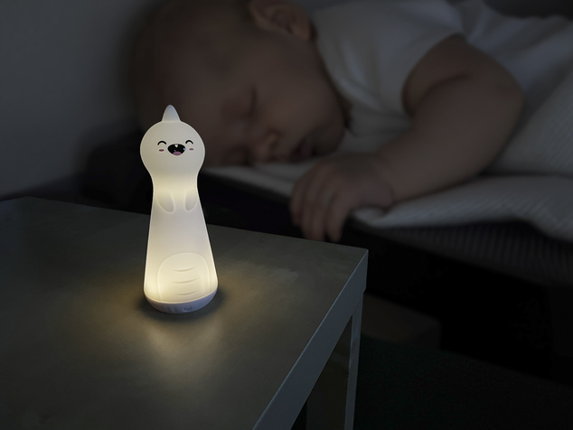 Silikónové nočné svetlo LED s baterkou, Dino