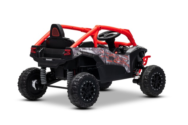 Elektrické autíčko Kawasaki TERYX KRX 1000 12V, červené, jednomiestne, odpružená zadná náp