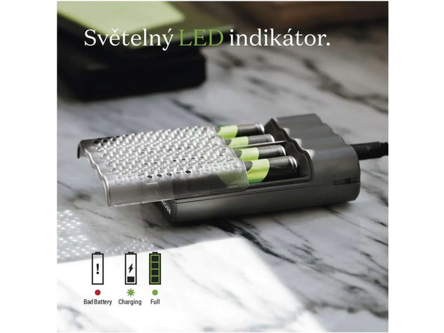 GP USB зарядно Speed AA/AAA + 4xAA 2600mAh GP ReCyko