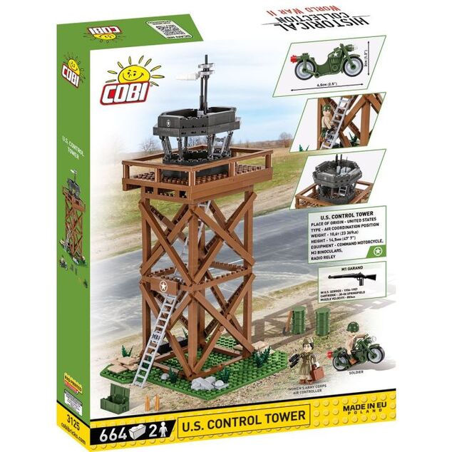 Cobi II WW U.S. kontrolná veža, 1:35, 664 k, 2 f