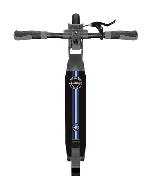 Globber Kolobežka One K 165 Deluxe Black Blue s prednym tlmičom a brzdou, nosnosť 100kg