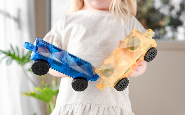 CONNETIX® Regenbogen-Auto-Set magnetisches Konstruktionsspielzeug 2 Stk.