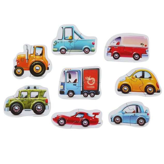 Puzzlika 15245 Közlekedési eszközök - puzzle 8 közlekedési eszköz - 16 darab