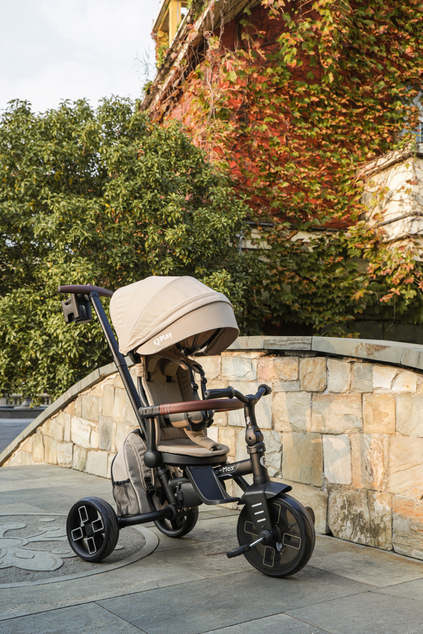 QPLAY Trojkolka Comfo Max Beige, 8 v 1, vek 10-72 mesiacov