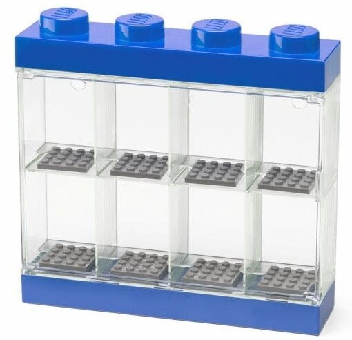 LEGO® zberateľská skrinka na 8 minifigúrok - modrá