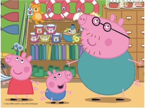 Peppa Pig Lizenzblöcke aus Holz - 12 Blöcke