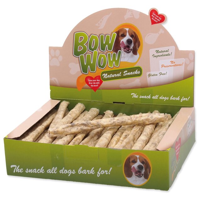 Pochúťka Mira Mar Bow Wow Natural, hovädzie a držky, tyčinky 50ks
