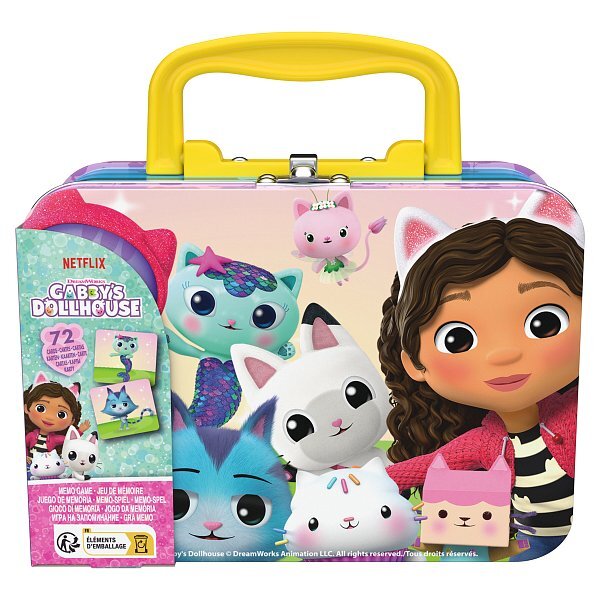 SpinMaster Spoločenská hra Pexeso v plechovom kufríku GABBY'S DOLLHOUSE