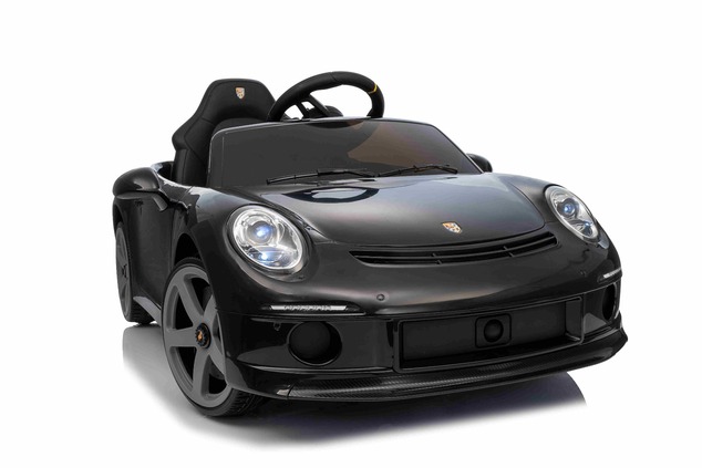 Elektrické autíčko RUF GT 12V, čierne, Otváracie dvere, 2.4 GHz diaľkové ovládanie, LED sv