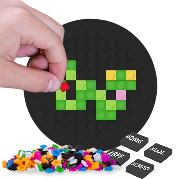PIXIE CREW Mosaikplatte schwarzer Kreis