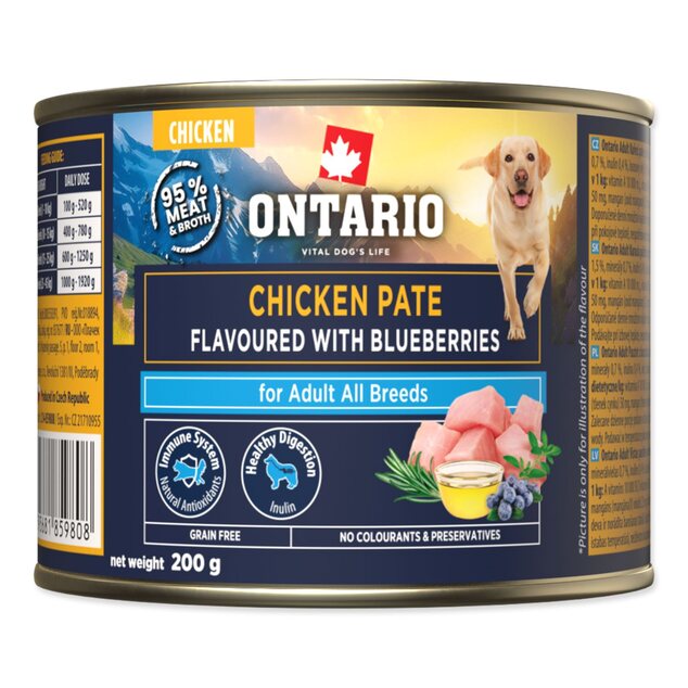 Ontario Adult csirke pástétom áfonyás ízesítéssel 200g