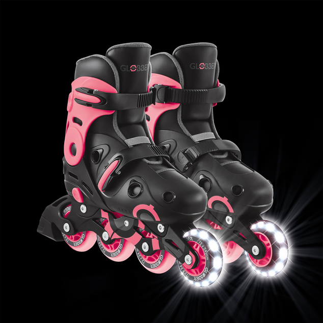 Globber Nastaviteľné inline korčule 34-37 Black-Coral Pink