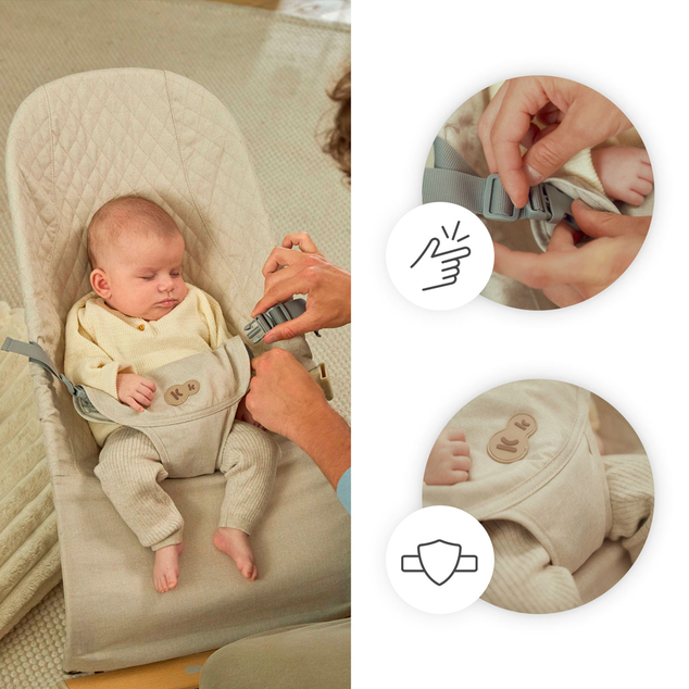 KINDERKRAFT Wippe Mimi Beige Holz, bis 9 kg