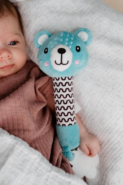 Medvedík babyted pískatko/hryzátko medveď plyš 25cm