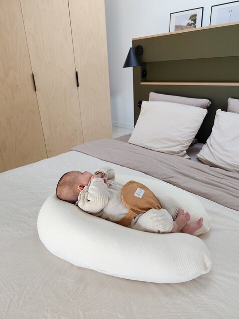 Cuscino gravidanza e allattamento Multirelax 3in1 Ecru, Cotone