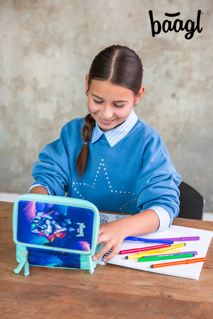 BAAGL Trousse scolaire à trois étages Aurora GRS