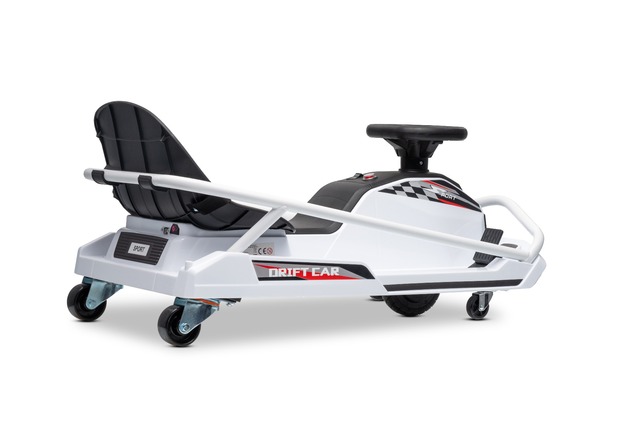 Beneo Motors Go-Kart da drift 24V, bianca, 300W Motore Brushless, Batteria al litio, Dr
