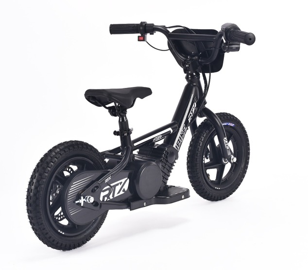 Detské elektrické odrážadlo RIRIBIKE RTX3 24V (12”), čierne, Lítiová batéria, 100W motor,