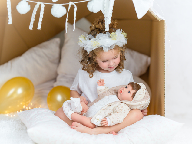 MARINA &amp; PAU Puppe Reborn Alina Mousseline 45cm
