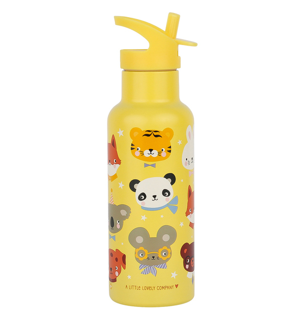 A Little Lovely Company - nerezová fľaša na pitie, 500 ml - zvierací kamaráti